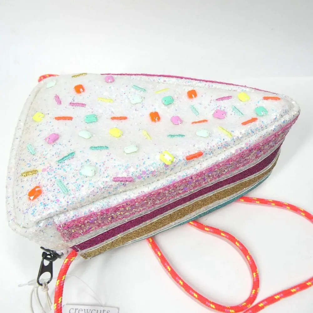 Piece of Cake Glitter Purse Crewcuts J Crew Kids Girls NWT